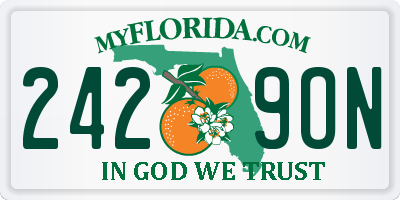 FL license plate 2429ON