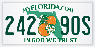 FL license plate 2429OS