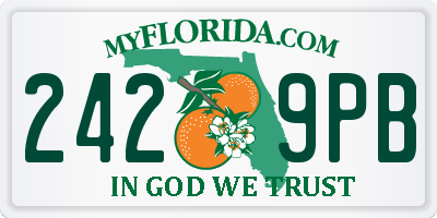 FL license plate 2429PB