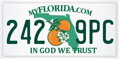 FL license plate 2429PC