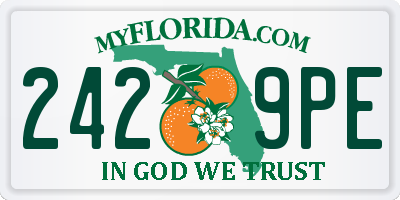 FL license plate 2429PE