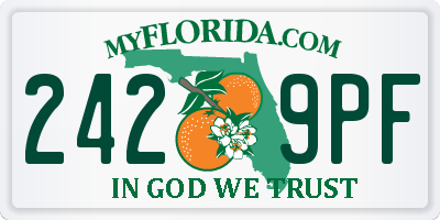 FL license plate 2429PF