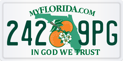 FL license plate 2429PG
