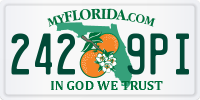 FL license plate 2429PI