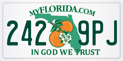 FL license plate 2429PJ