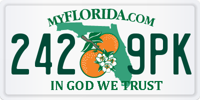 FL license plate 2429PK