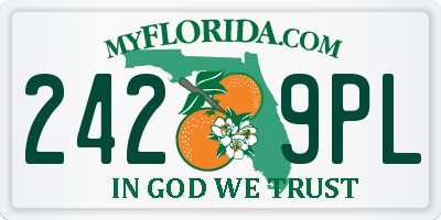 FL license plate 2429PL