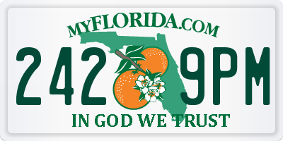 FL license plate 2429PM