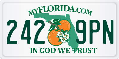 FL license plate 2429PN