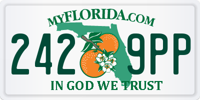 FL license plate 2429PP