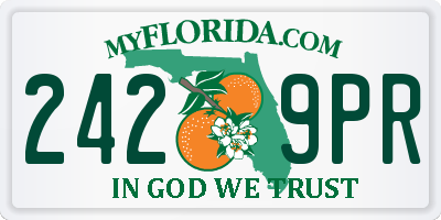 FL license plate 2429PR