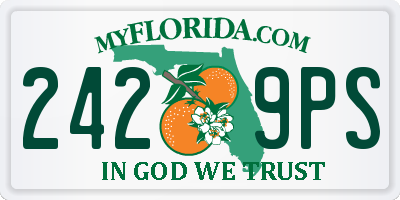 FL license plate 2429PS