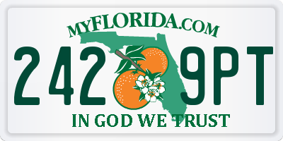 FL license plate 2429PT