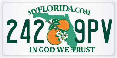 FL license plate 2429PV