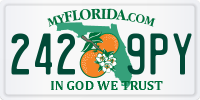 FL license plate 2429PY