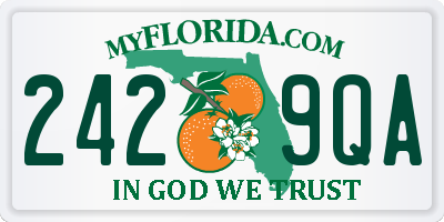 FL license plate 2429QA