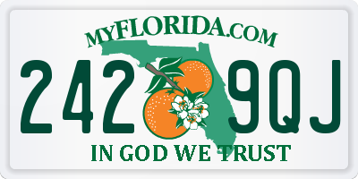 FL license plate 2429QJ