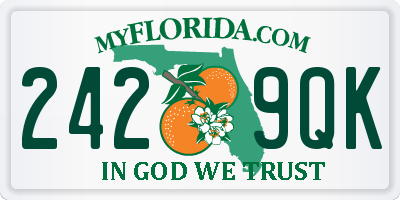 FL license plate 2429QK