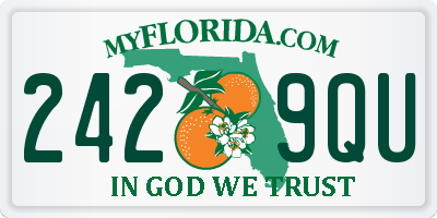 FL license plate 2429QU
