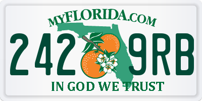 FL license plate 2429RB