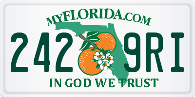 FL license plate 2429RI