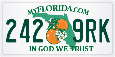 FL license plate 2429RK