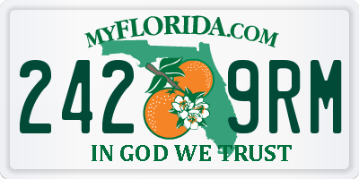 FL license plate 2429RM