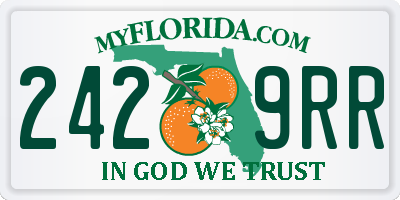FL license plate 2429RR
