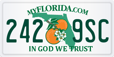 FL license plate 2429SC