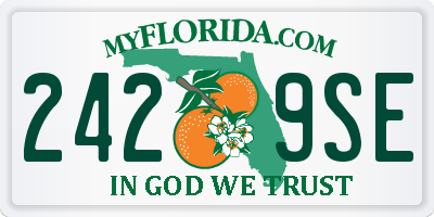 FL license plate 2429SE