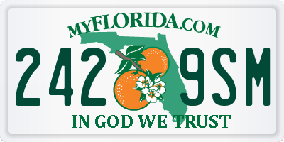 FL license plate 2429SM