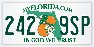 FL license plate 2429SP