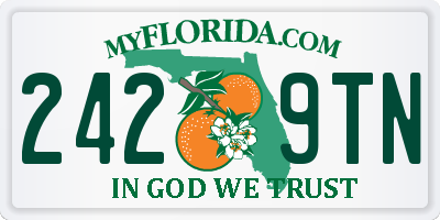 FL license plate 2429TN