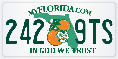 FL license plate 2429TS