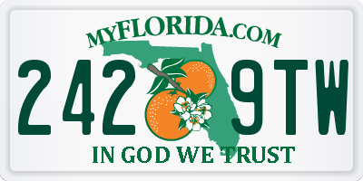 FL license plate 2429TW