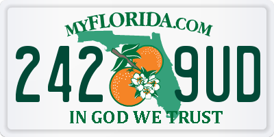 FL license plate 2429UD
