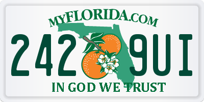 FL license plate 2429UI