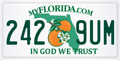FL license plate 2429UM