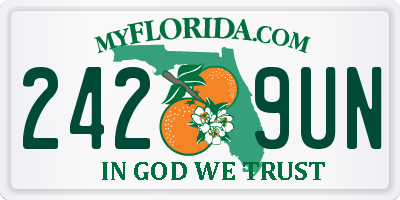 FL license plate 2429UN