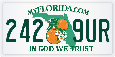 FL license plate 2429UR