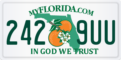 FL license plate 2429UU