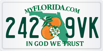 FL license plate 2429VK