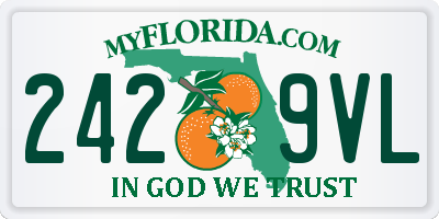 FL license plate 2429VL