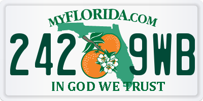 FL license plate 2429WB