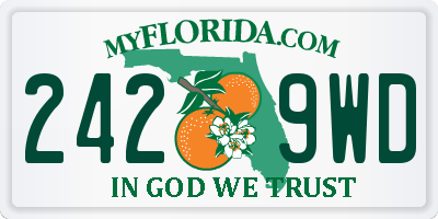 FL license plate 2429WD