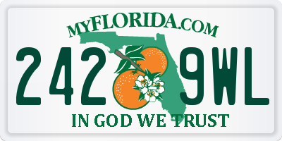 FL license plate 2429WL