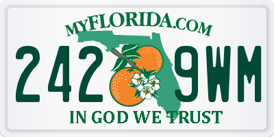 FL license plate 2429WM