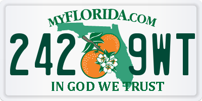 FL license plate 2429WT
