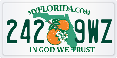 FL license plate 2429WZ