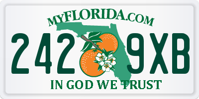 FL license plate 2429XB